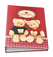 Album na 200 zdjęć do wsuwania - zdjęcia w rozmiarze 10x15 cm BEARS - Czerwony - miś - misie