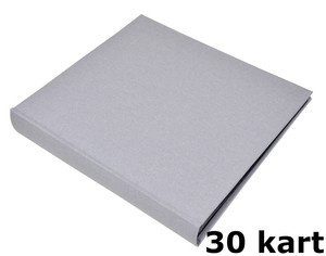 Album na zdjęcia do wklejania tradycyjny DBCL30 - LINEN ASH - Popielaty - 30 kart 60 stron - CZARNE KARTY