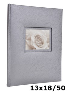 Album na zdjęcia na 50 zdjęć w rozmiarze 13x18 cm LOVE SILVER - Srebrny