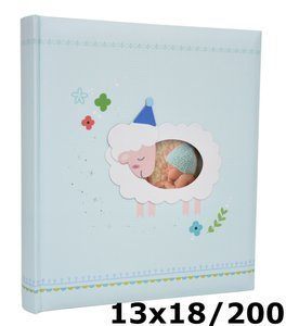 Album na 200 zdjęć w rozmiarze 13x18 cm - do wsuwania - album dziecięcy na urodziny - 2019 baby's heaven - niebieski