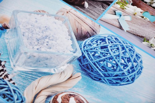 Album na zdjęcia do wklejania tradycyjny - 50 Kart 100 stron - DBCM50 ALOE - błękitny - kwiaty - bukiet kwiatów