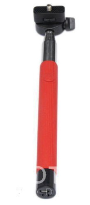 Selfie Stick Monopod statyw do telefonu bluetooth przycisk w uchwycie - Czerwony
