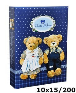 Album na 200 zdjęć do wsuwania - zdjęcia w rozmiarze 10x15 cm BEARS - Granatowy - miś - misie