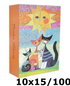 Album na 100 zdjęć do wsuwania w rozmiarze 10x15 cm - 10x15/100 CATS - Kolorowy - kolorowe kotki