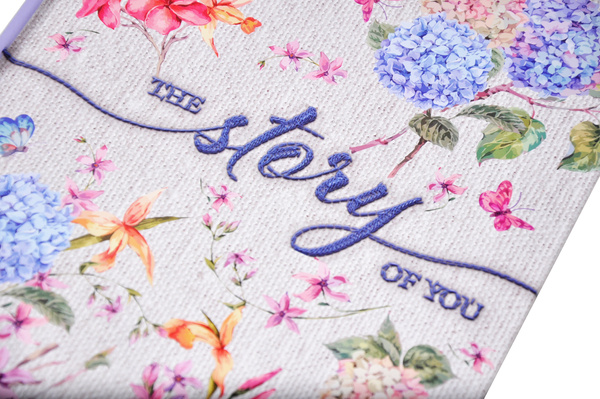 Album na zdjęcia w rozmiarze 10x15 cm - 200 zdjęć do wsuwania - FLOWER STORY - fioletowy - Kwiaty