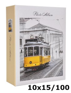 Album na 100 zdjęć do wsuwania w rozmiarze 10x15 cm - 10x15/100 FOUR COLORS - żółty - Tramwaj