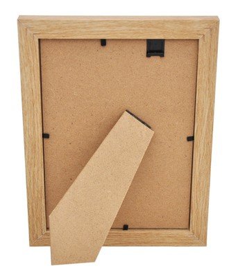 Ramka na zdjęcia drewnopodobna - naturalna - format 15x21 cm- kolor naturalnego drewna - G215 - szklana szybka - okleina mdf