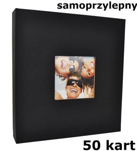 Album samoprzylepny pod folię 50 Kart - DRS50 BASIC BLACK - czarny - okienko na zdjęcie