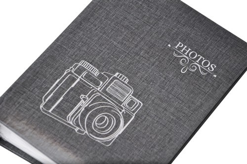 Album na 100 zdjęć do wsuwania w rozmiarze 10x15 cm - 10x15/100 CAMERA 2 - Grafitowy - Aparat