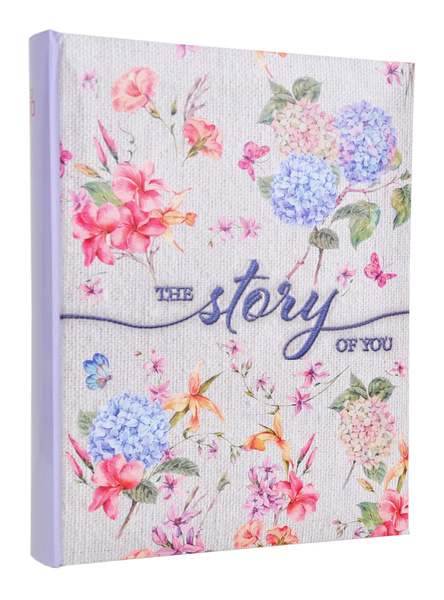 Album na zdjęcia w rozmiarze 10x15 cm - 200 zdjęć do wsuwania - FLOWER STORY - fioletowy - Kwiaty