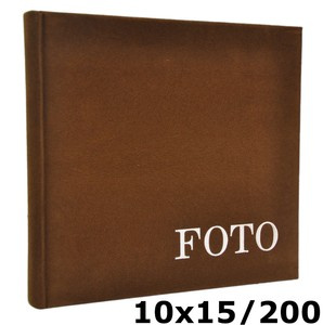 Album DECOR 216  na 200 zdjęć w formacie 10x15 cm - Khaki - miękki zamsz 