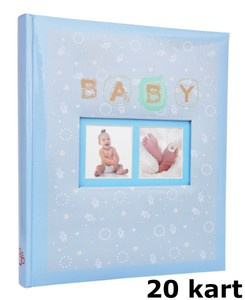 Album tradycyjny DBCS20 - BABY CHART - Niebieski - Niebieskie (turkusowe) Karty