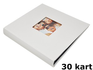 Album na zdjęcia do wklejania tradycyjny - DBCL30 - BASIC WHITE - biały - 30 kart 60 stron - CZARNE KARTY