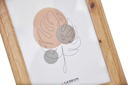 Ramka na zdjęcia drewnopodobna - naturalna - format 15x21 cm- kolor naturalnego drewna - G215 - szklana szybka - okleina mdf