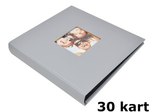 Album na zdjęcia do wklejania tradycyjny - DBCL30 - BASIC GREY - szary - 30 kart 60 stron -CZARNE KARTY