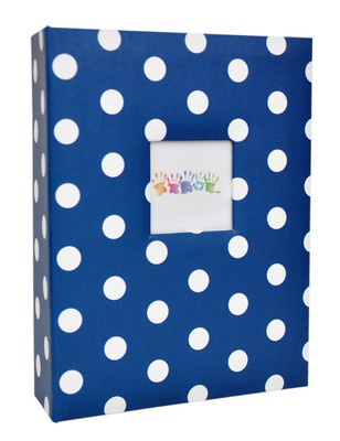 Album na 100 zdjęć do wsuwania w rozmiarze 13x18 cm - 13x18/100 DOTS - Granatowy