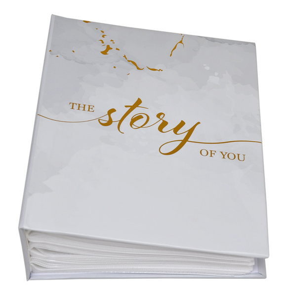 Album na zdjęcia w rozmiarze 10x15 - 304 zdjęcia do wsuwania - 10x15/304 STORY - różowy ze złotym błyszczącym napisem