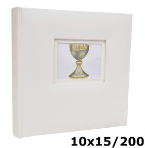 Album na 200 zdjęć do wsuwania w rozmiarze 10x15 cm - 10x15/200 Love White Komunia - Perłowy