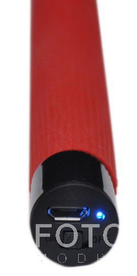 Selfie Stick Monopod statyw do telefonu bluetooth przycisk w uchwycie - Czerwony