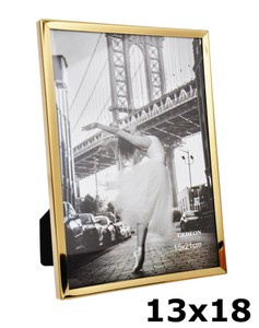 Photo frame for photos in format 13x18cm - gold-chrome aluminium - ssc13