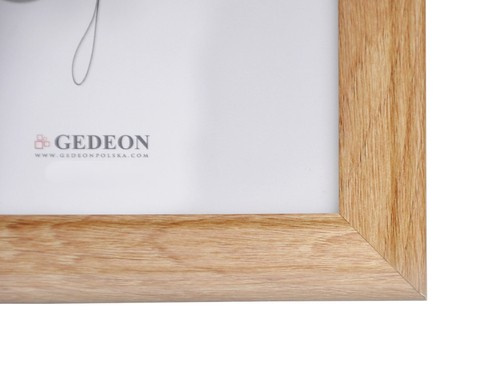Ramka na zdjęcia drewnopodobna - naturalna - format 15x21 cm- kolor naturalnego drewna - G215 - szklana szybka - okleina mdf