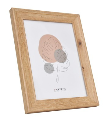 Ramka na zdjęcia drewnopodobna - naturalna - format 15x21 cm- kolor naturalnego drewna - G215 - szklana szybka - okleina mdf