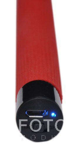 Selfie Stick Monopod statyw do telefonu bluetooth przycisk w uchwycie - Czerwony