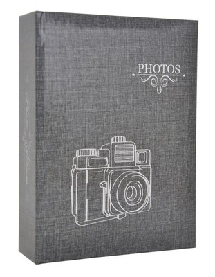 Album na 100 zdjęć do wsuwania w rozmiarze 10x15 cm - 10x15/100 CAMERA 2 - Grafitowy - Aparat