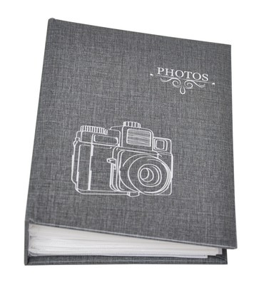 Album na 100 zdjęć do wsuwania w rozmiarze 10x15 cm - 10x15/100 CAMERA 2 - Grafitowy - Aparat