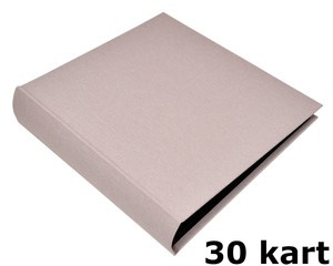 Album na zdjęcia do wklejania tradycyjny DBCL30 - LINEN CREAM - Kremowy - 30 kart 60 stron - CZARNE KARTY