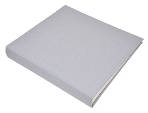 Album na zdjęcia do wklejania tradycyjny DBCL50 - LINEN ASH - Popielaty - 50 kart 100 stron - Kremowe karty